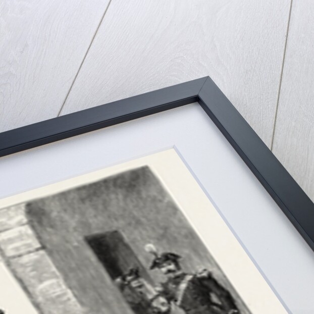 The Queen at Florence, Italy, Guard of Royal Carabineers at the Gate of the Villa Palmier, Her Majesty's Residence by Anonymous