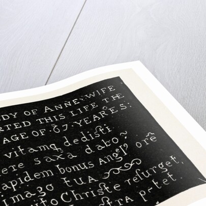 Inscription on the Gravestone of Shakespeare's Wife, Holy Trinity Church, Stratford-on-Avon by Anonymous