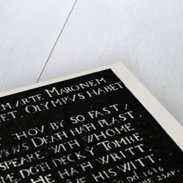 Inscription on the Memorial Tablet to Shakespeare, Holy Trinity Church, Stratford-on-Avon by Anonymous