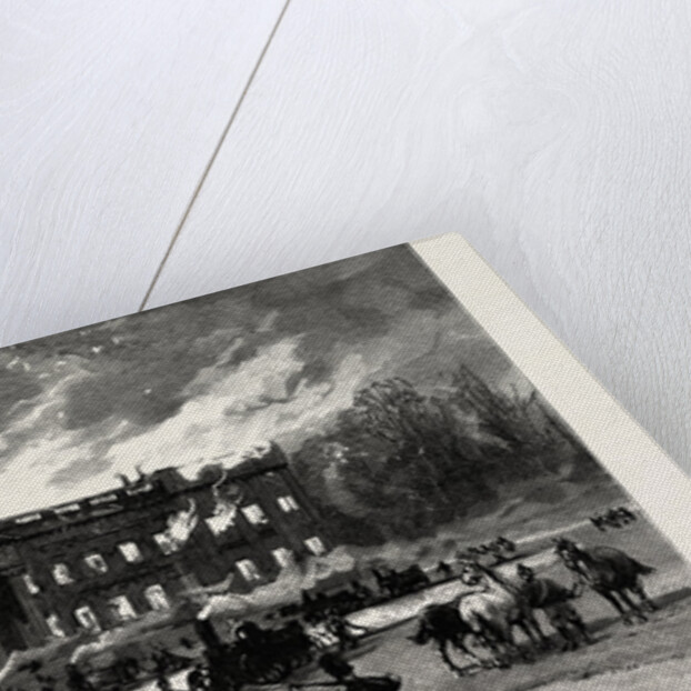 The Burning of Laeken Castle, Brussels, the Residence of King Leopold, Belgium by Anonymous