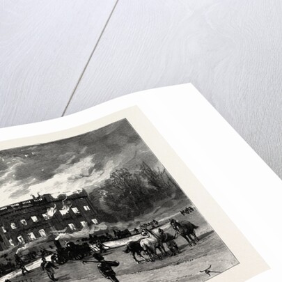 The Burning of Laeken Castle, Brussels, the Residence of King Leopold, Belgium by Anonymous