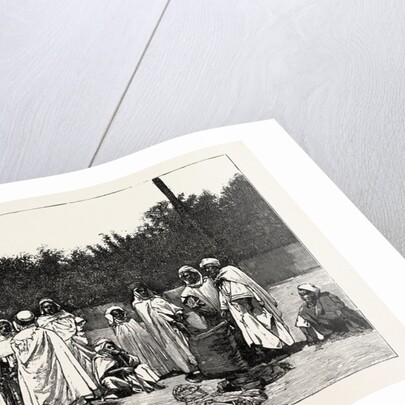 Views in Biskra, a Group of Arabs on the March by Anonymous