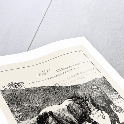 A Morning Ride in Athens, Greece, But My Zest for the Excursion Has Gone, and I Turn and Sadly Retrace My Way, Leading My Steed, Whose Saddle I Now Discover, for the First Time, is Missing! by Anonymous
