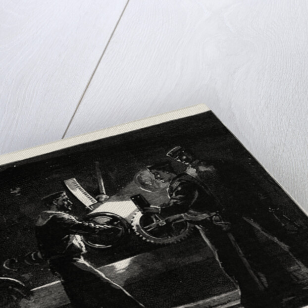 Night Quarters on Board a Man of War, Laying a Gun by Anonymous