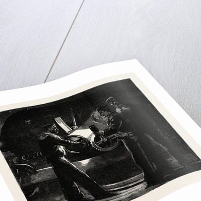 Night Quarters on Board a Man of War, Laying a Gun by Anonymous