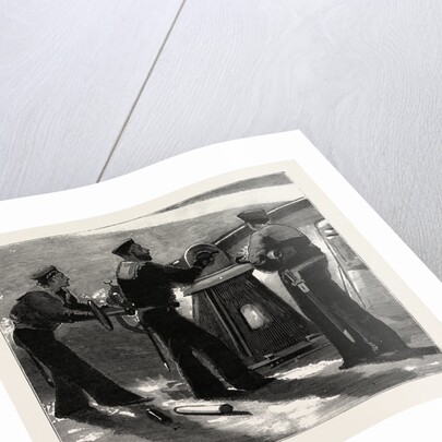 Night Quarters on Board a Man of War, Working the Quick Firing Gun by Anonymous
