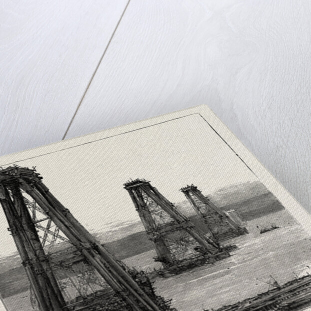 The Forth Bridge, the Cantilever Towers in Course of Construction by Anonymous