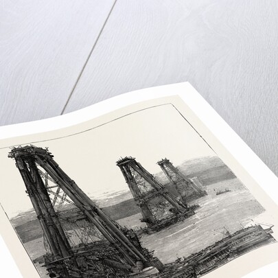 The Forth Bridge, the Cantilever Towers in Course of Construction by Anonymous