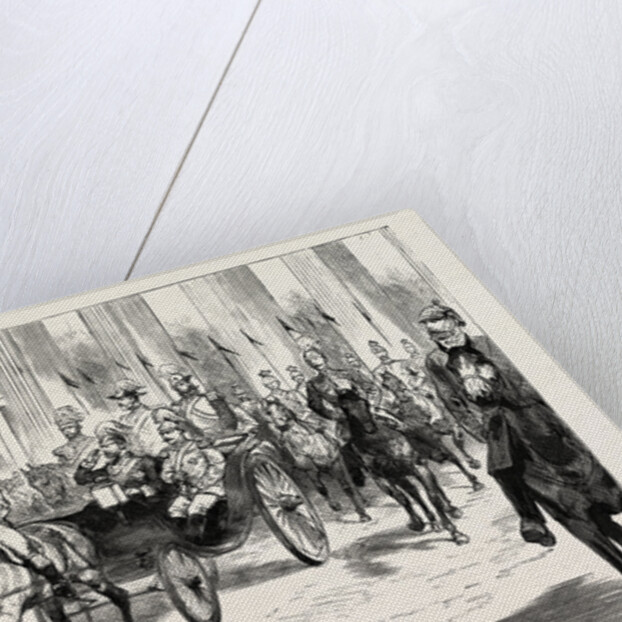 The Prince, Accompanied by the Emperor, Driving to the Palace from the Railway Station at Berlin Germany by Anonymous