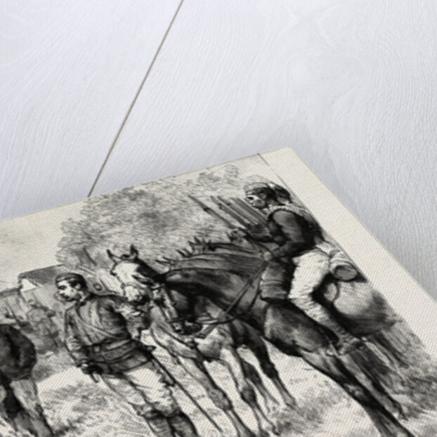 Dinizulu, Undabuko, and Chingwao, the Exiled Zulu Chiefs, Leaving the Gaol at Eshowe, Zululand, En Route by Anonymous