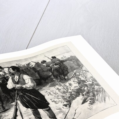 The Troubles in Crete, Insurgents in a Mountain Fastness on the Look Out for the Turkish Troops, Greece by Anonymous