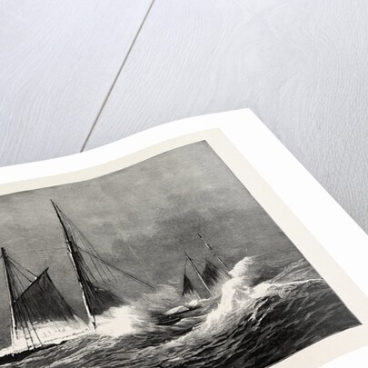 The American Fisheries Question, Fishing Schooner Icing Up in a Winter Gale, United States by Anonymous
