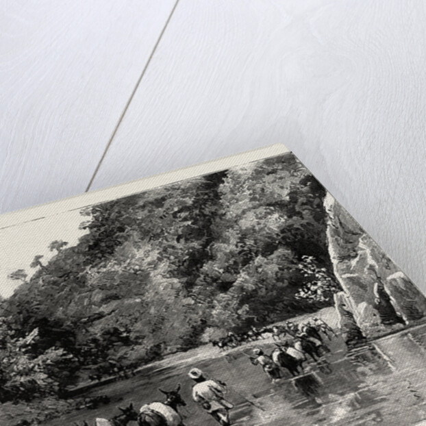 The Chin Lushai Expeditionary Force, a Mule Convoy Crossing the Loung Gut Choung Stream by Anonymous