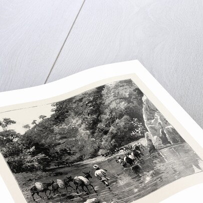 The Chin Lushai Expeditionary Force, a Mule Convoy Crossing the Loung Gut Choung Stream by Anonymous