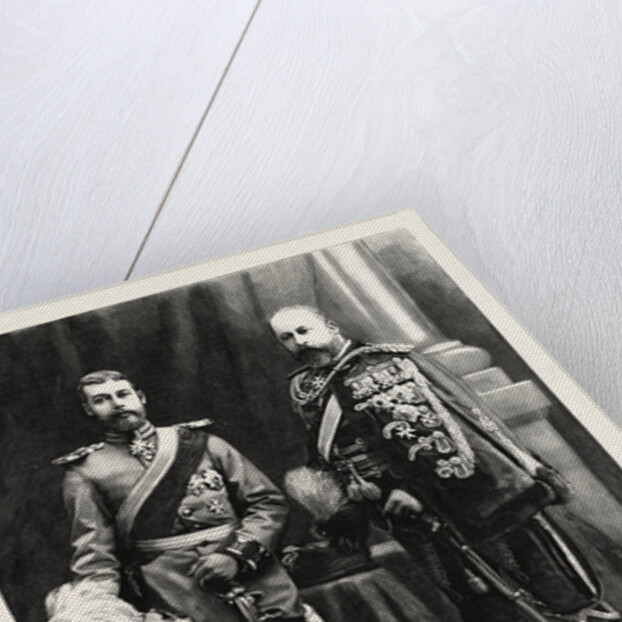 The Prince of Wales and Prince George of Wales in the German Uniforms Presented to Them by the Emperor William During Their Recent Visit to Berlin by Anonymous