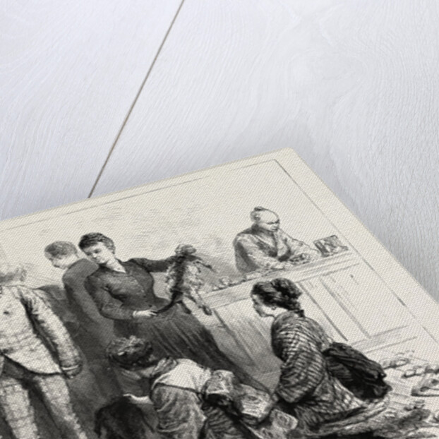 With the Duke and Duchess of Connaught in Japan, the Duke Buying Furs at Nikko by Anonymous