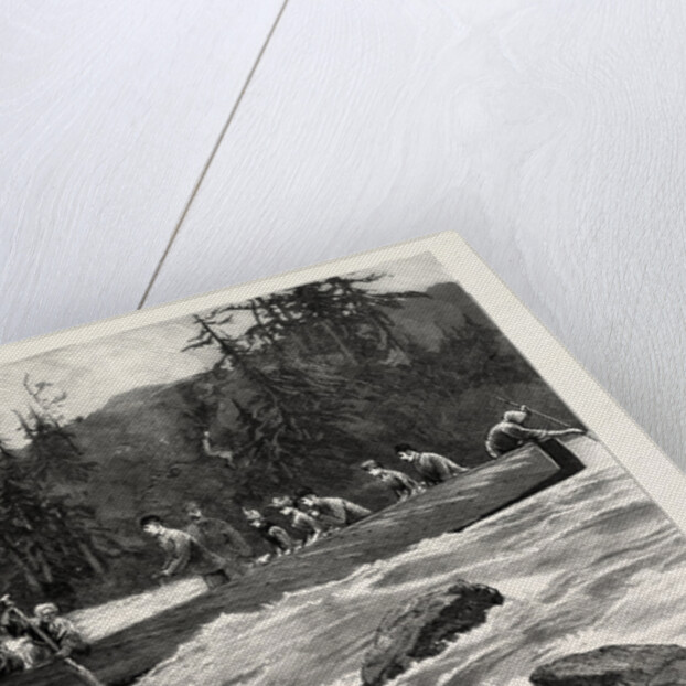 With the Duke and Duchess of Connaught in Japan, the Duke and Duchess and Their Suite Shooting the Katsura Rapids by Anonymous