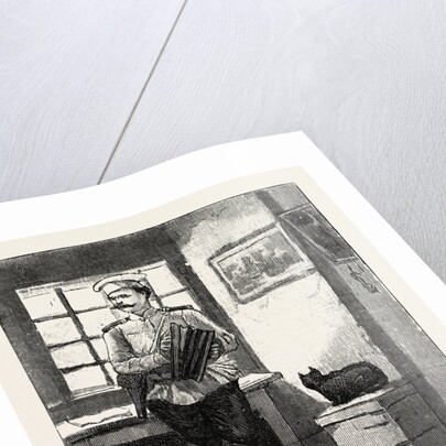 Kharsakov, Russia: an Ogre, the Corporal in Charge Amuses Himself with the Concertina by Anonymous