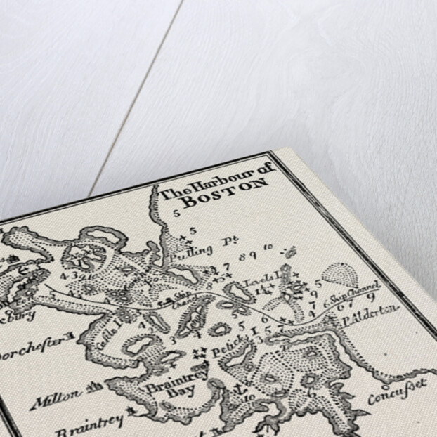 Plan of the Harbour of Boston at the Beginning of the 18th Century by Anonymous