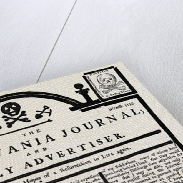 Facsimile of the Pennsylvania Journal on the Stamp Act. American Historical and Literary Curiosities by Anonymous