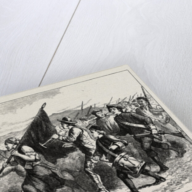 The Crowd at Springfield with the Black Flag by Anonymous