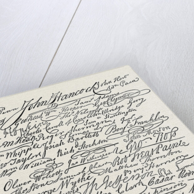 Facsimile of the Signatures to the Declaration of Independence by Anonymous