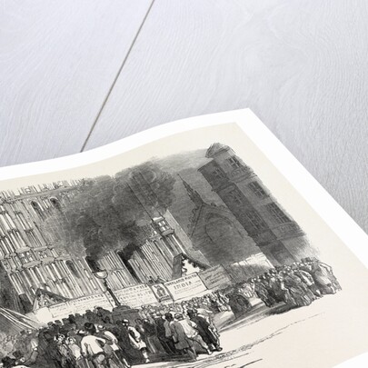 Fire in the Clock Tower of the New Houses of Parliament, London by Anonymous
