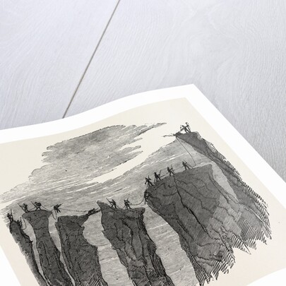 Climbing the Mont Blanc: The Party Crossing the Glacier Des Bossons, Alps, French Alps, France by Anonymous