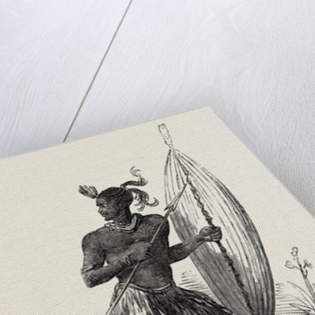 Zulu Warrior, Kaffraria, South Africa by Anonymous