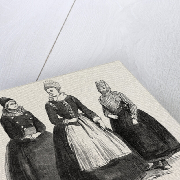 Costumes on the Island of Funen, Denmark: Confirmation Dress, Bridal Dress, Fisherman's Wife by Anonymous