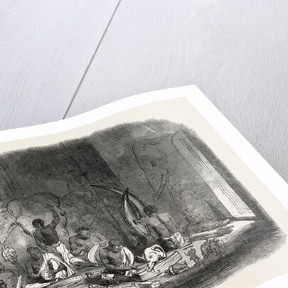 Ivory-Cutters at Berhampoor, Brahmapur, (Bengal), India, for the Great Exhibition in London, UK, Ivory by Anonymous