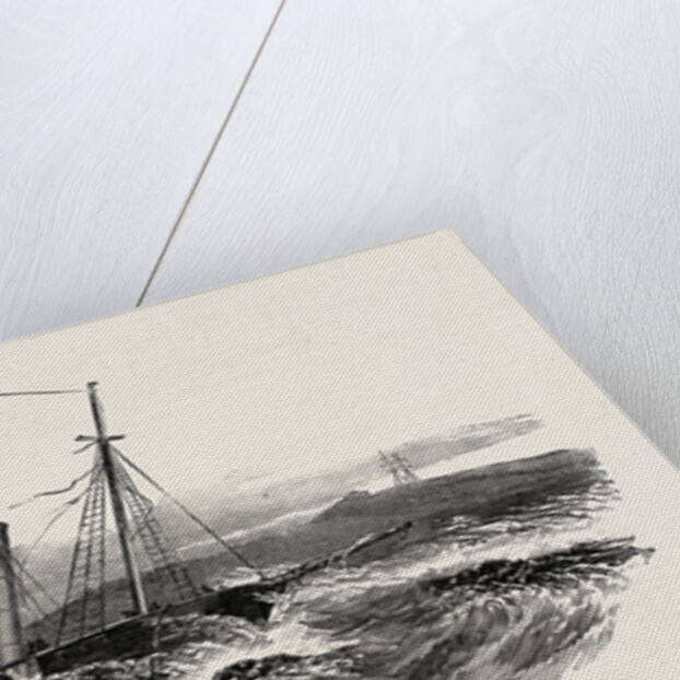 Wreck of the Border Queen Steamer, on the Winga Islet, Denmark by Anonymous