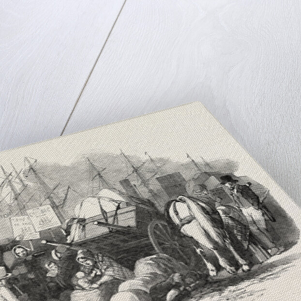 Arrival of Emigrants at Cork, a Scene on the Quay, Ireland by Anonymous