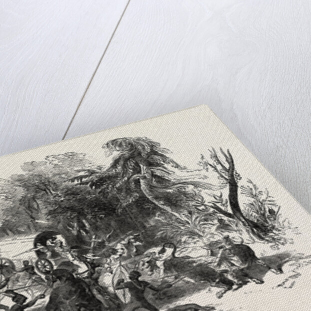 Attack on Colonists' Waggon, by Kaffirs, South Africa by Anonymous