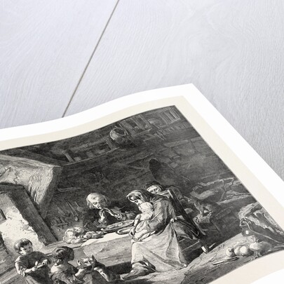 Exhibition of the British Institution, the Grace; Saying a Prayer Before Dinner by Anonymous