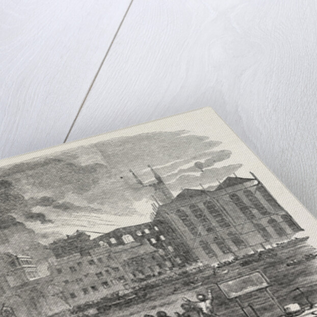 Destructive Fire at Hibernia Wharf, Southwark, London by Anonymous