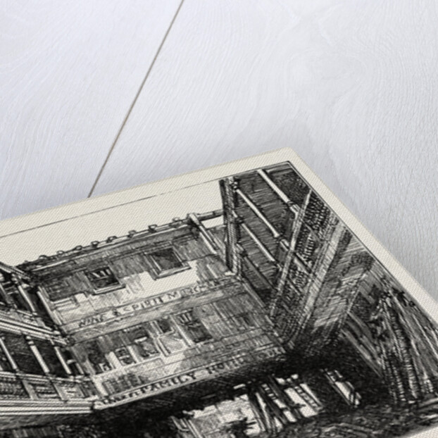 The Four Swans Inn, Bishopsgate Street, Sketched During the Recent Demolition, London by Anonymous