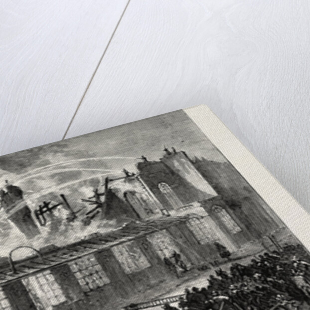 Burning of the Old Paris Opera House, Viewed from the Rue Le Peletier, France by Anonymous