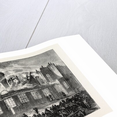 Burning of the Old Paris Opera House, Viewed from the Rue Le Peletier, France by Anonymous