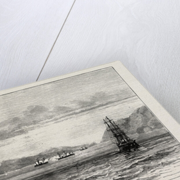The Tetuan and the Vitoria Exchanging Broadsides, Sketched from H.M.S. Research by Anonymous