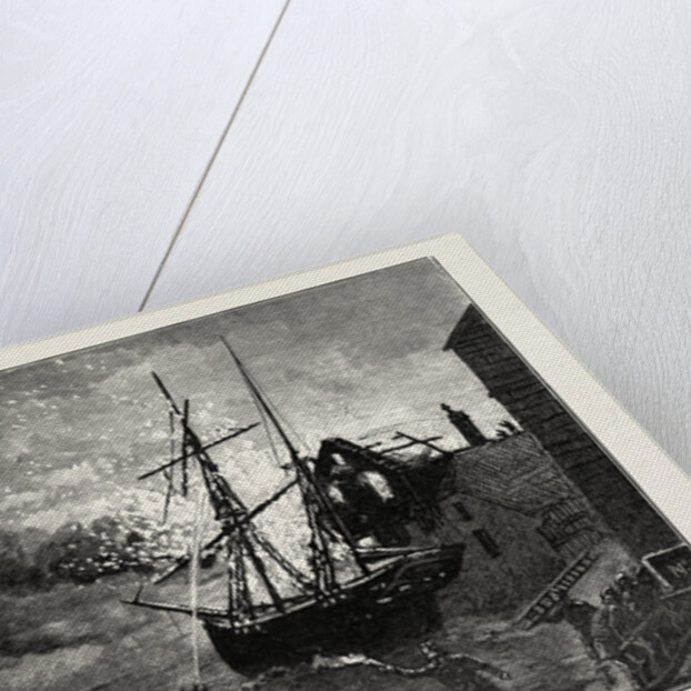 The Truro Volunteer Fire Brigade at a Fire on the Quay Side by Anonymous