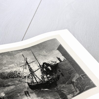 The Truro Volunteer Fire Brigade at a Fire on the Quay Side by Anonymous