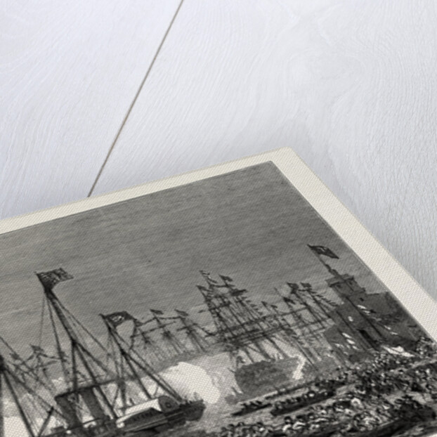 The Naval Review at Spithead: The Shah in the Royal Yacht Victoria and Albert Inspecting the Fleet by Anonymous