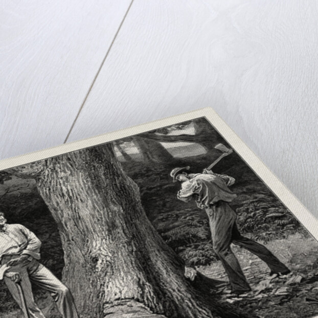 A Holiday Task at Hawarden, 1877, Gladstone Preparing to Fell a Tree by Anonymous