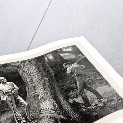 A Holiday Task at Hawarden, 1877, Gladstone Preparing to Fell a Tree by Anonymous