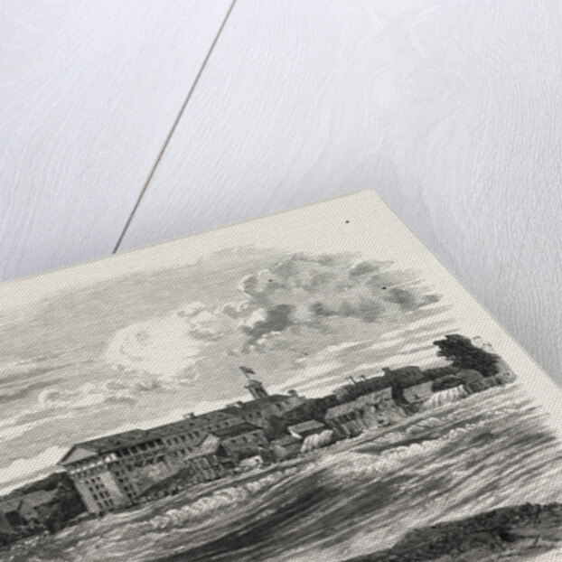 Niagara Falls Village: The Rapids above the American Falls by Anonymous