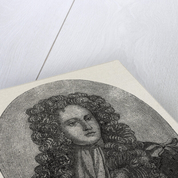 Portrait of Prince George of Denmark Composed Entirely of Minute Writing by Anonymous