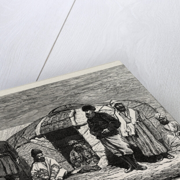 The Mission to Yarkund and Kashgar: Travellers' Smoking-Divan in a Kirghiz Tent by Anonymous
