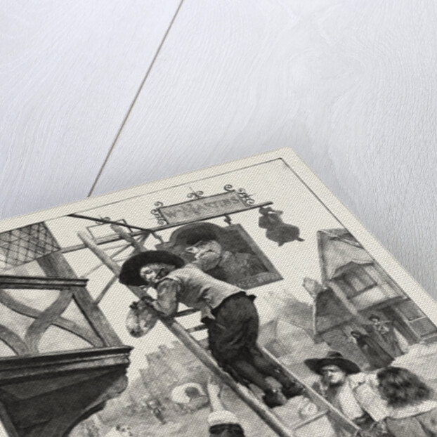 Settling His Account, a Scene Outside a Pub by Anonymous