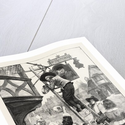 Settling His Account, a Scene Outside a Pub by Anonymous